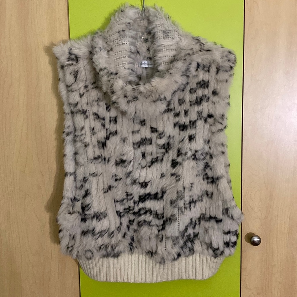 Neiman Marcus Real Fur Pullover Vest